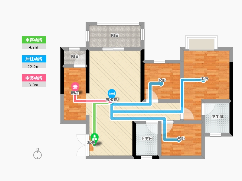 四川省-达州市-科华西城公馆-76.28-户型库-动静线