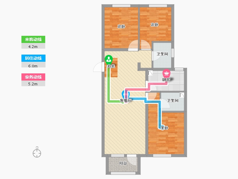 山东省-青岛市-龙湖锦璘原著-81.60-户型库-动静线