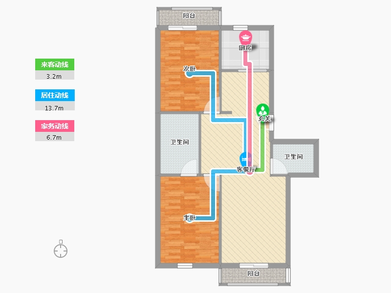 天津-天津市-风荷东园-82.94-户型库-动静线