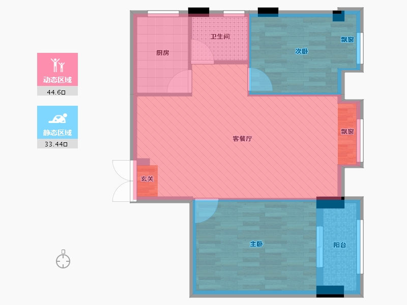 安徽省-池州市-香江华庭-70.18-户型库-动静分区