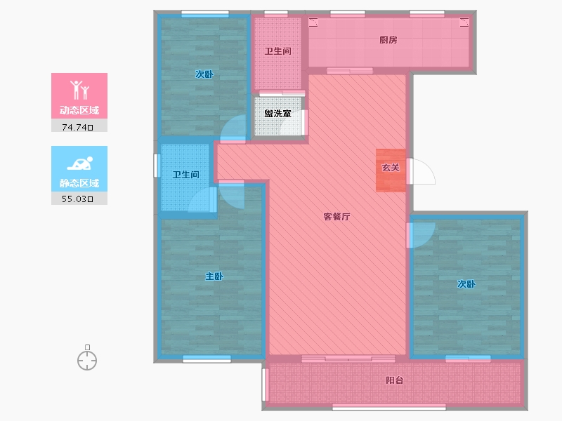 山东省-潍坊市-寿光市现代美城-115.98-户型库-动静分区