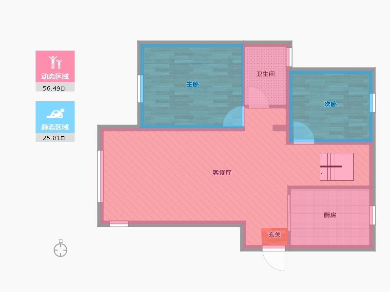 江苏省-徐州市-中国铁建原香漫谷-73.60-户型库-动静分区