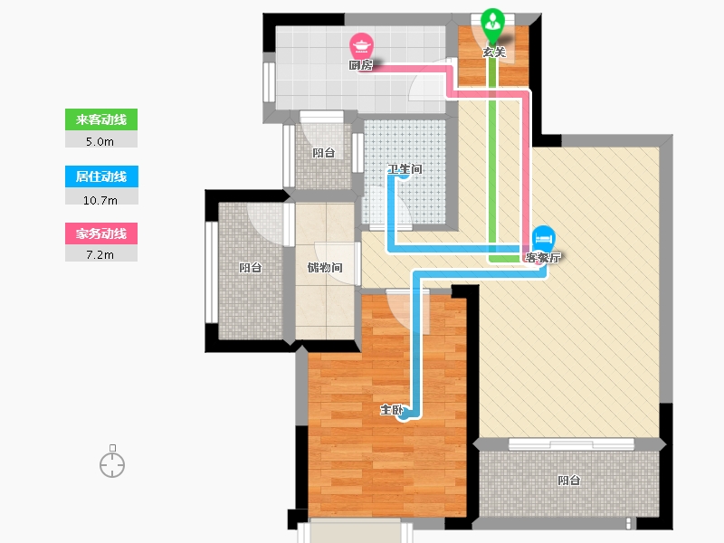 贵州省-贵阳市-中铁城锦溪-62.00-户型库-动静线