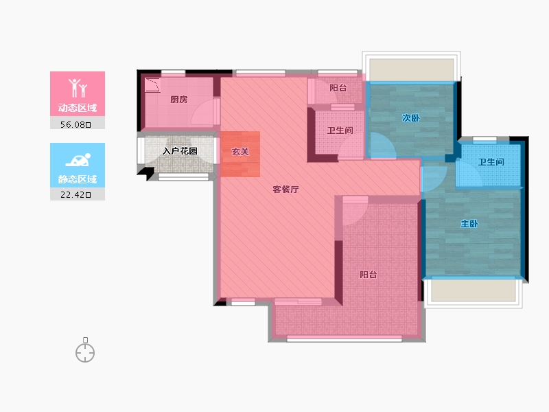 广东省-深圳市-红树东岸-70.56-户型库-动静分区