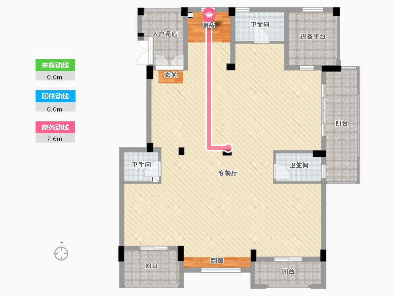 浙江省-嘉兴市-紫元・尚园-154.40-户型库-动静线