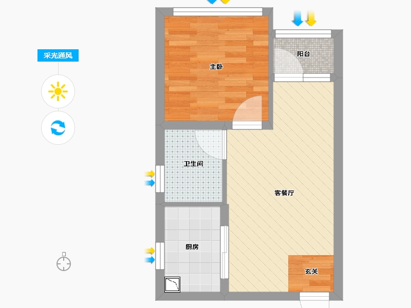 广东省-珠海市-華髮未來薈-36.00-户型库-采光通风