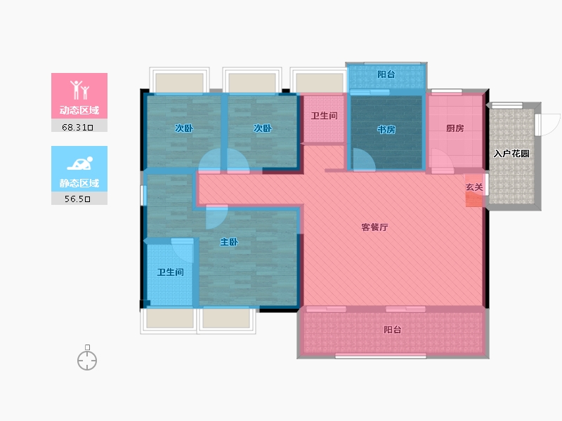 湖南省-邵阳市-新宁香杉湖-114.94-户型库-动静分区