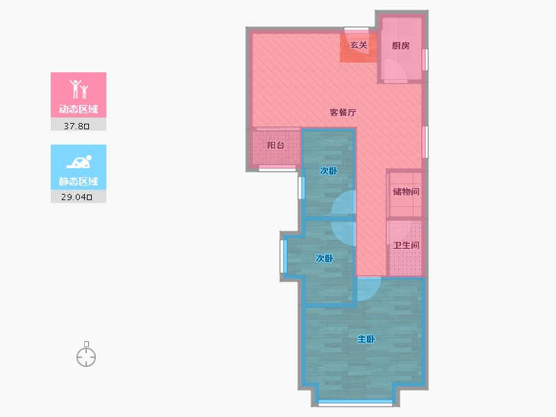 广东省-深圳市-梅林一村-58.89-户型库-动静分区