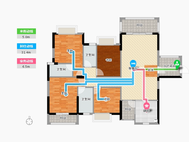 广东省-阳江市-金鼎花园-125.41-户型库-动静线