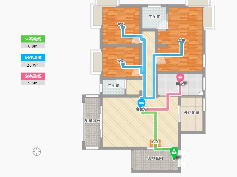 湖南省-郴州市-东岭嘉园-116.72-户型库-动静线