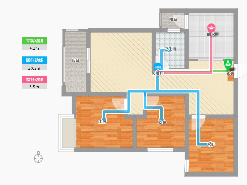 湖南省-常德市-宝峰欣城(建设中)-72.43-户型库-动静线