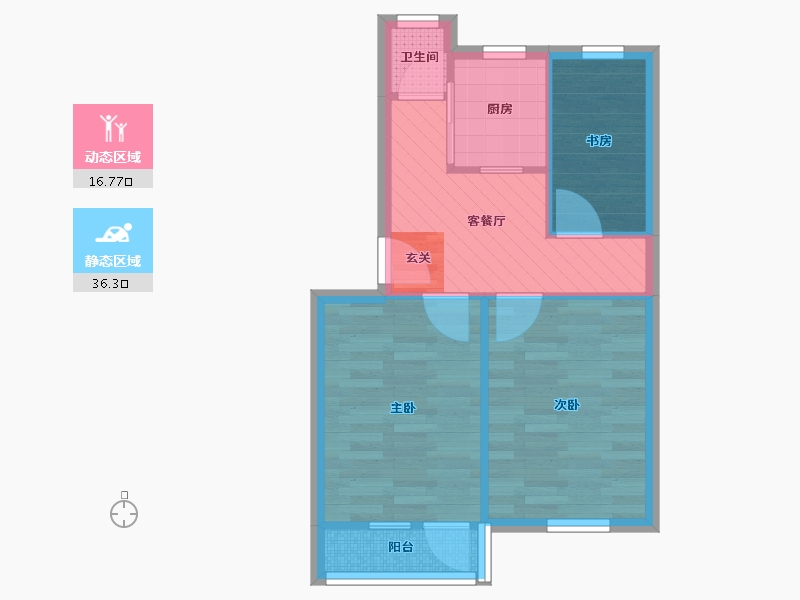 江苏省-南京市-锁金二村-46.57-户型库-动静分区