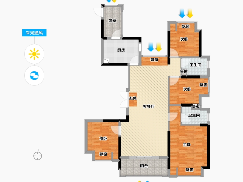 江西省-赣州市-奥园广场-111.58-户型库-采光通风