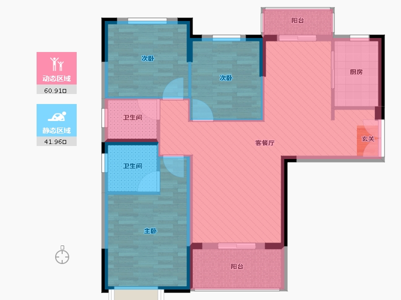 湖北省-荆州市-江南新城-91.17-户型库-动静分区