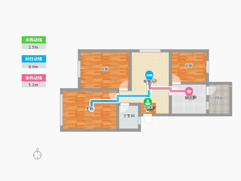 山西省-晋城市-阳城建安小区-83.95-户型库-动静线