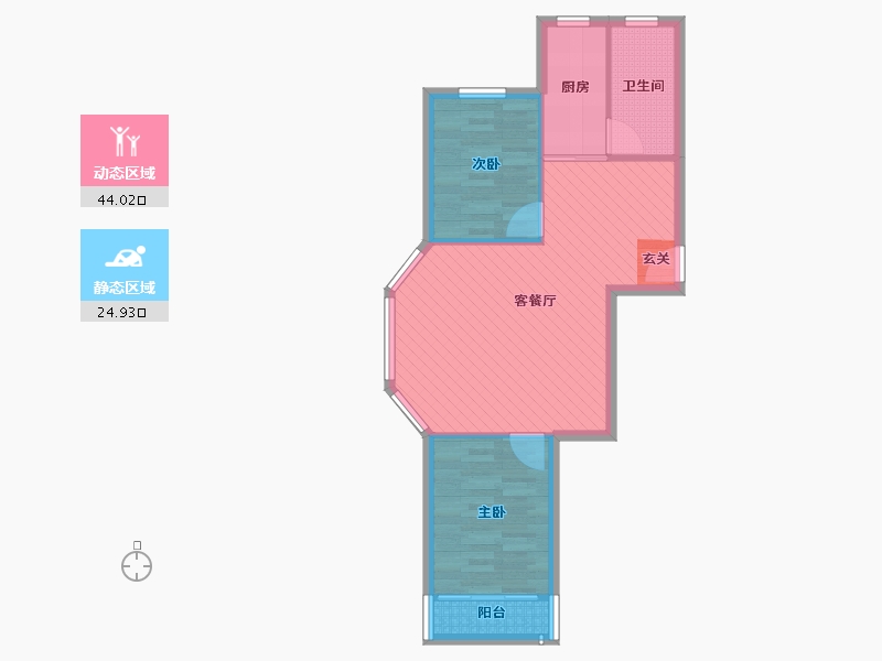 山东省-烟台市-星海花园-61.72-户型库-动静分区