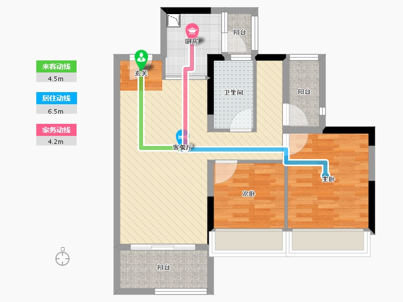 广东省-中山市-珑郡-64.53-户型库-动静线