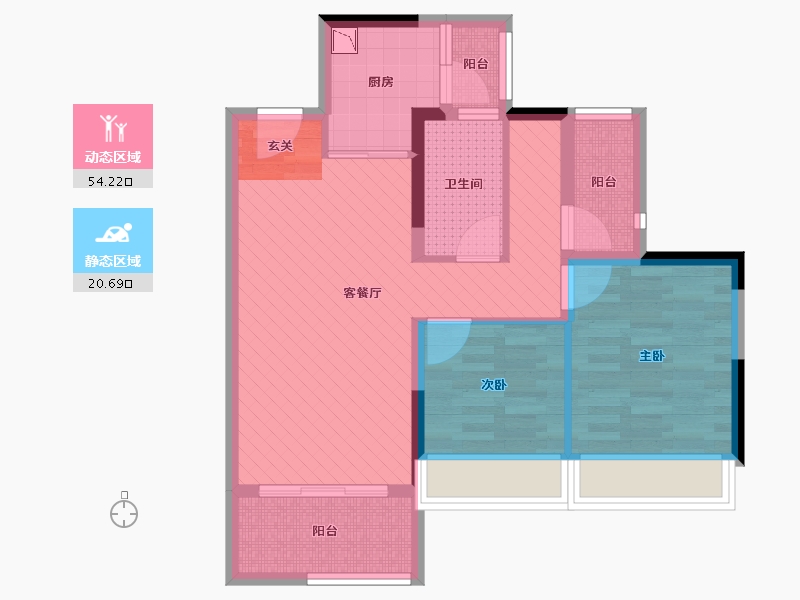 广东省-中山市-珑郡-64.53-户型库-动静分区