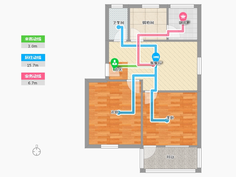 上海-上海市-青年东路16号-63.00-户型库-动静线