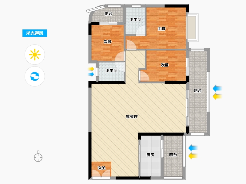 广东省-揭阳市-金壁园-123.19-户型库-采光通风