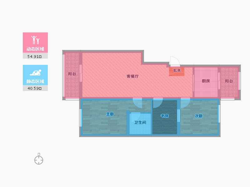 河北省-张家口市-东方府城-83.37-户型库-动静分区