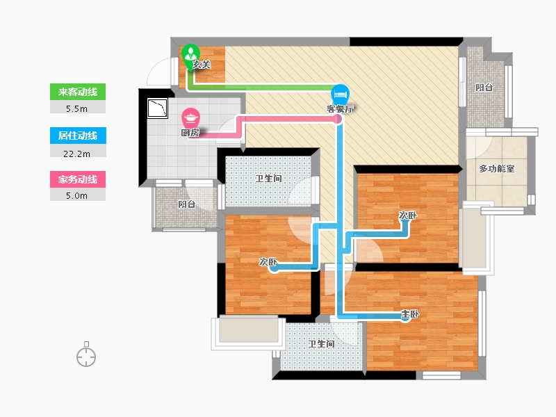 四川省-南充市-雍景半岛-81.04-户型库-动静线