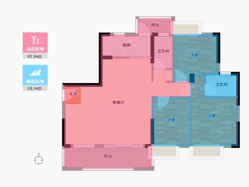 广西壮族自治区-梧州市-福兴龙城-92.84-户型库-动静分区