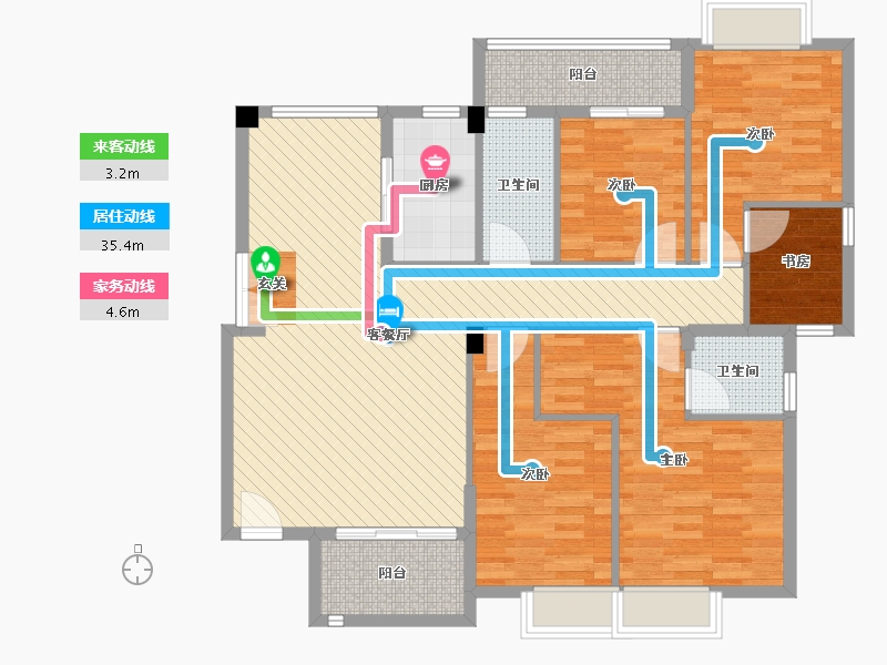 福建省-泉州市-美伦山景叠苑-114.95-户型库-动静线