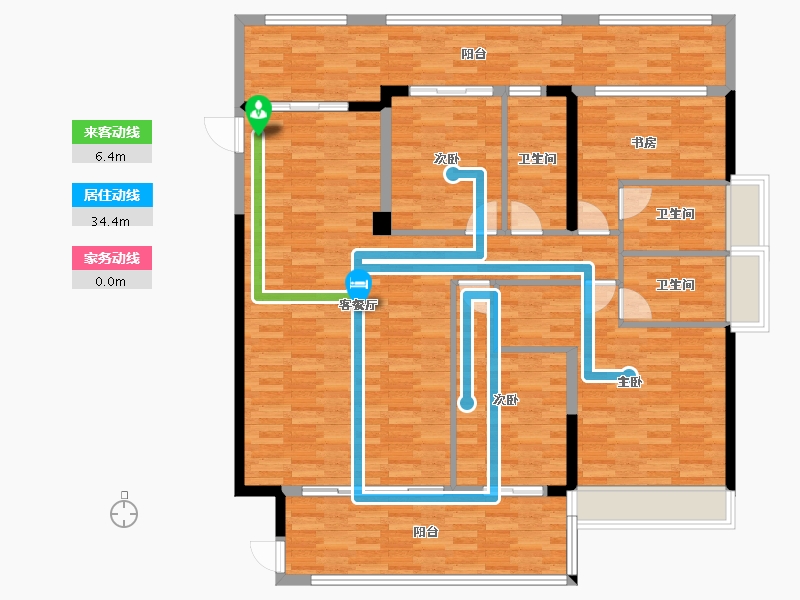 广东省-汕头市-龙光E组团项目-149.87-户型库-动静线