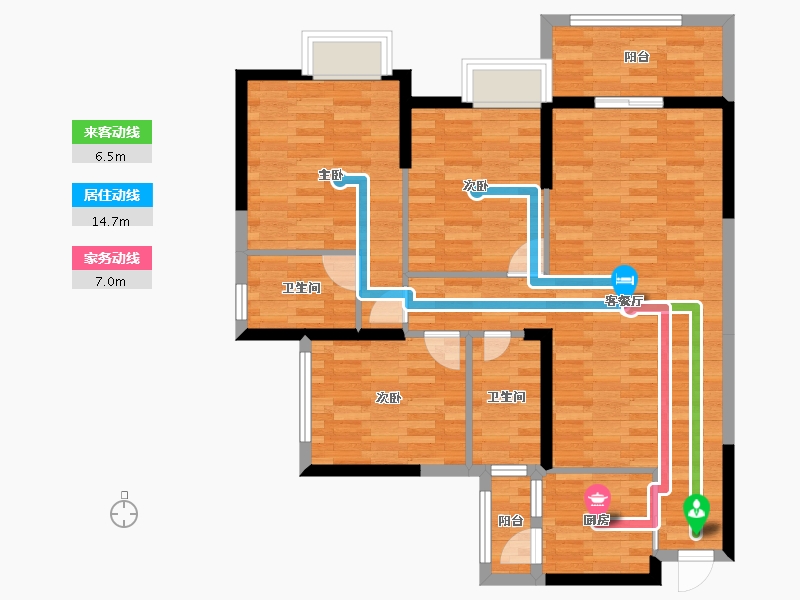 四川省-成都市-瑞居海布斯卡一期-92.63-户型库-动静线