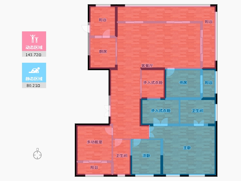 黑龙江省-哈尔滨市-保利天珺-203.51-户型库-动静分区