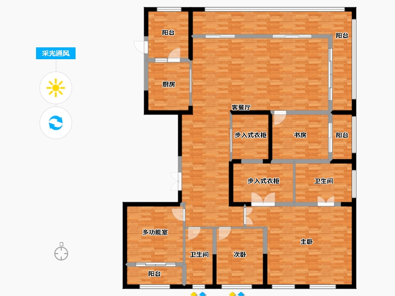 黑龙江省-哈尔滨市-保利天珺-203.51-户型库-采光通风