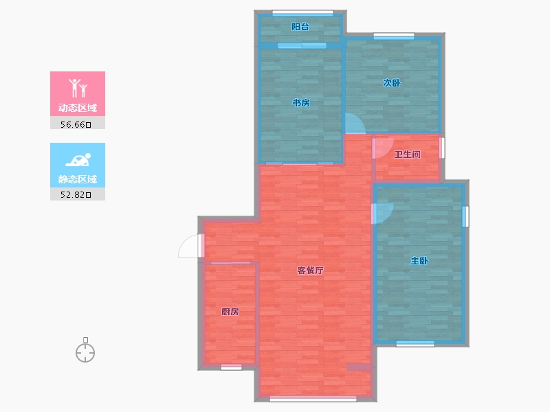 浙江省-宁波市-忆江南-99.99-户型库-动静分区