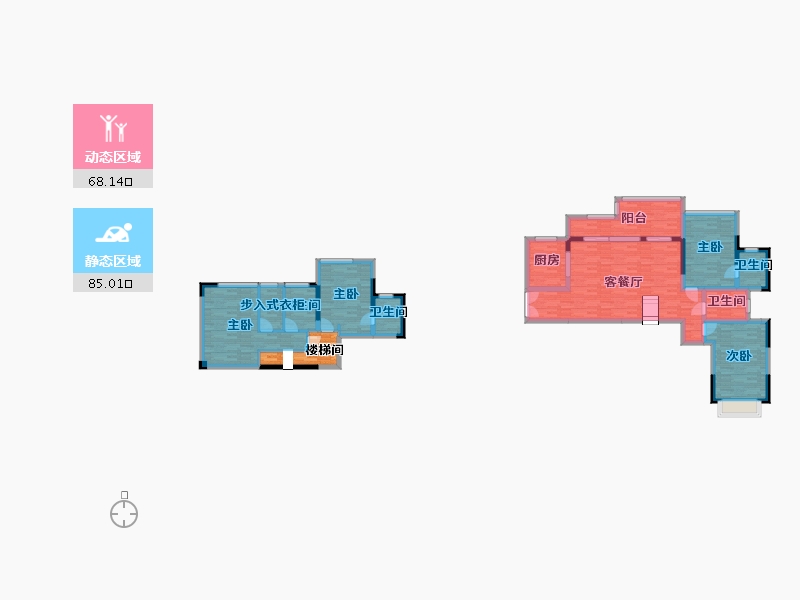 四川省-成都市-青秀未遮山-142.07-户型库-动静分区