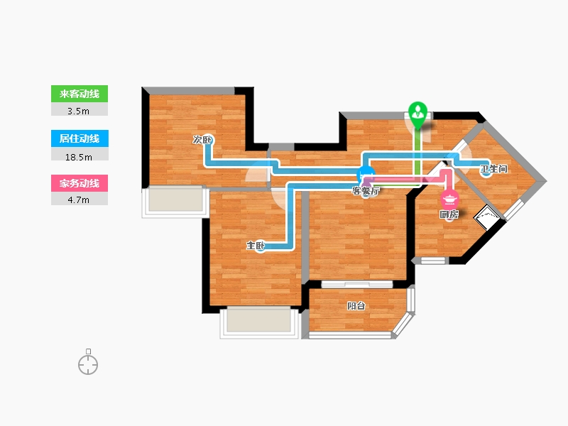 贵州省-贵阳市-贵阳恒大帝景-58.24-户型库-动静线