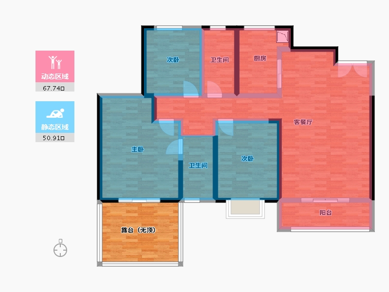 河南省-洛阳市-君河湾-117.87-户型库-动静分区