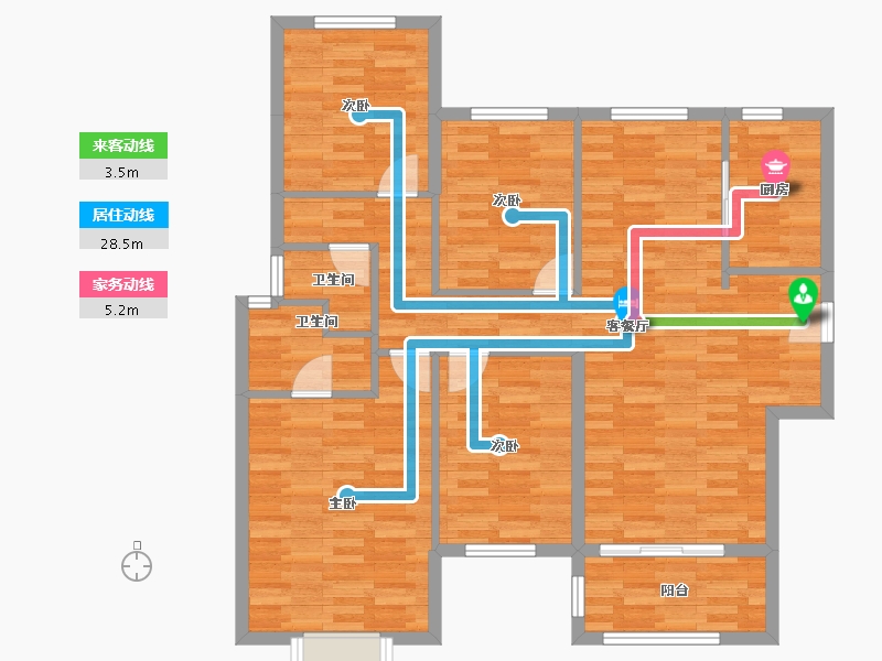 湖南省-长沙市-万科金域国际-101.23-户型库-动静线