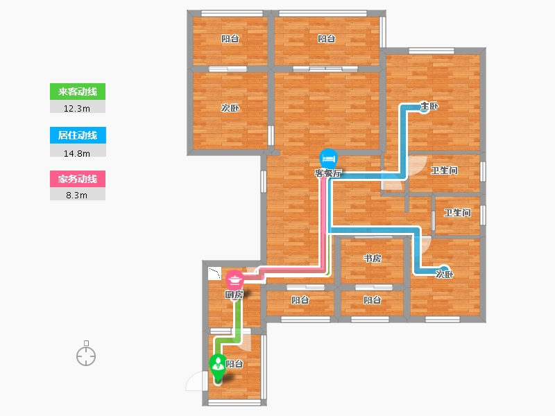 浙江省-温州市-新鸿嘉园-113.19-户型库-动静线