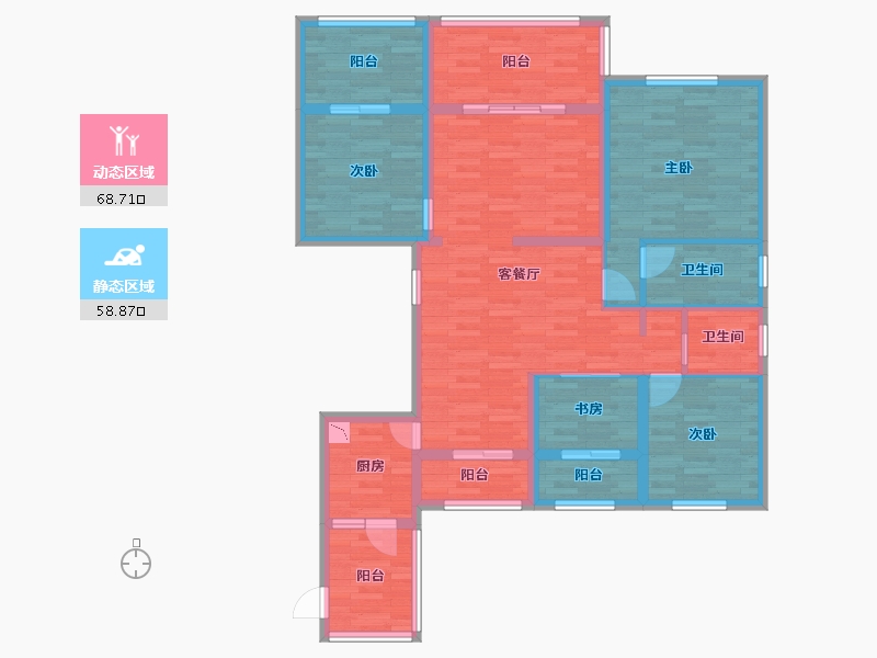 浙江省-温州市-新鸿嘉园-113.19-户型库-动静分区