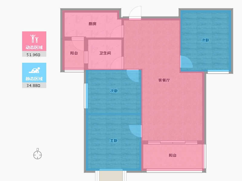 湖北省-随州市-湖光山色-78.78-户型库-动静分区