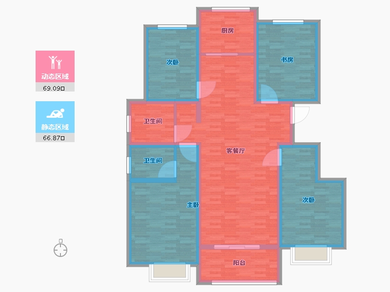 河北省-邯郸市-清泉小区-122.01-户型库-动静分区