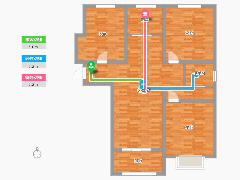 山东省-枣庄市-颐泽苑-94.30-户型库-动静线