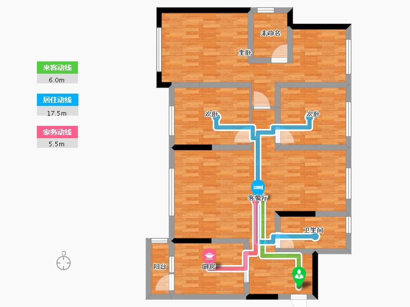 四川省-宜宾市-僰城首席-102.89-户型库-动静线