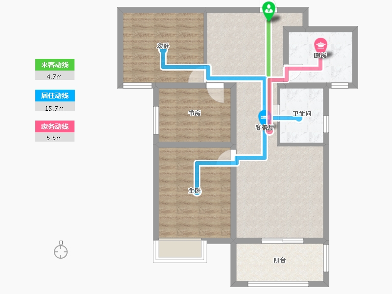 河南省-许昌市-新龙华庭-82.05-户型库-动静线