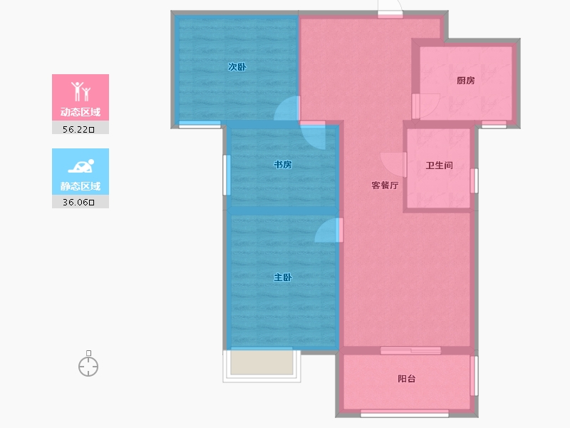 河南省-许昌市-新龙华庭-82.05-户型库-动静分区