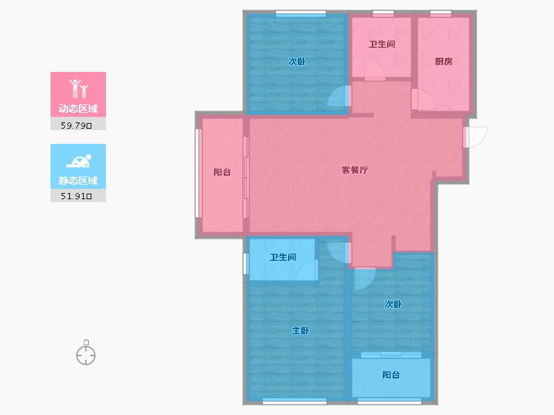 山东省-烟台市-崇文花园-100.00-户型库-动静分区