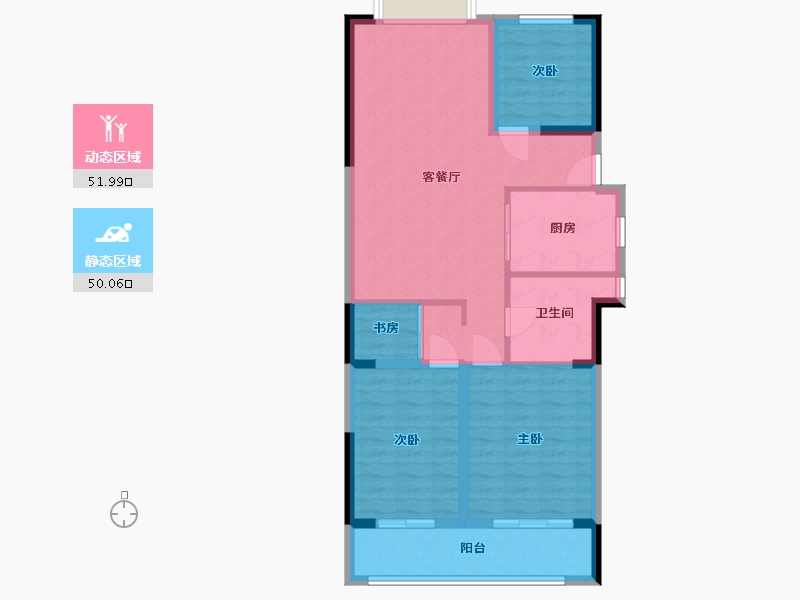 江苏省-盐城市-万泰时代城-92.00-户型库-动静分区