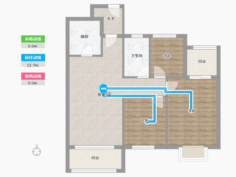 安徽省-合肥市-和昌中央城邦-80.00-户型库-动静线