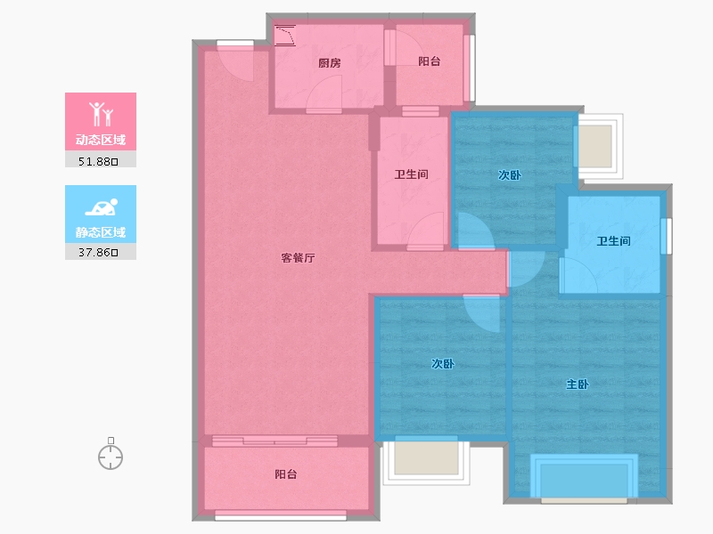 广东省-深圳市-惠州恒大御湖郡-80.28-户型库-动静分区