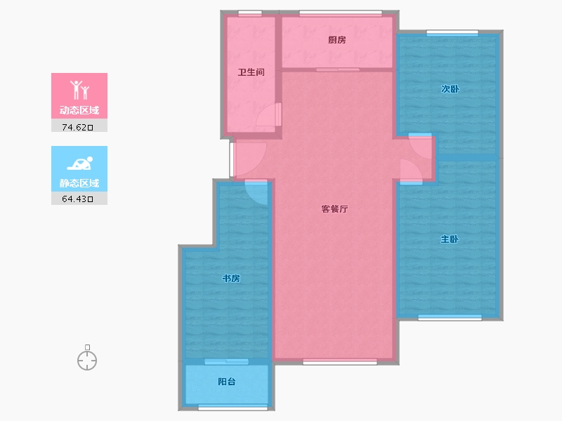 山东省-滨州市-恒基山庄-126.00-户型库-动静分区